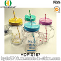 BPA livre personalizado copo plástico de parede dupla com palha (HDP-0167)